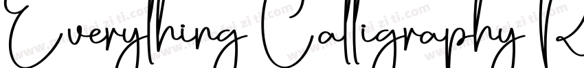 Everything Calligraphy Regular字体转换